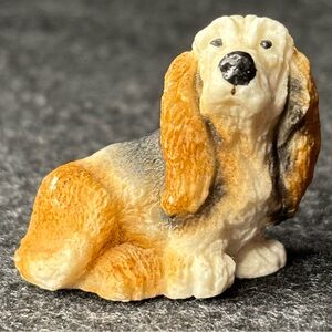 Miniature Ceramic Dog Figurine (OR Up-cycle/Convert to Ornament or Magnet)